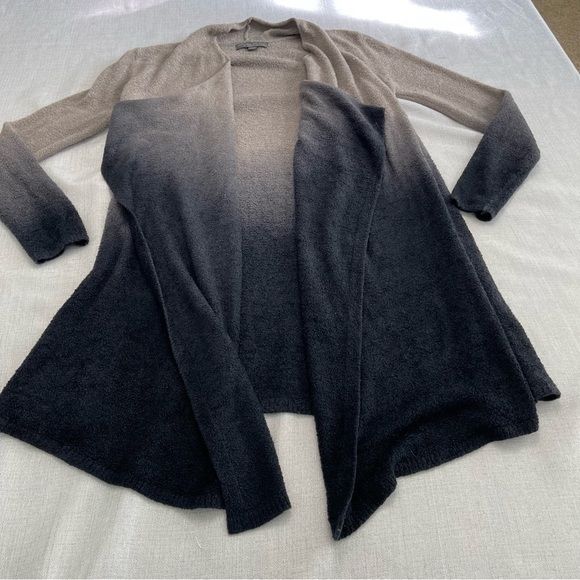 Barefoot Dreams Chic Lite Calypso Wrap Cardigan Pewter And Midnight Size S/M - Picture 9 of 11